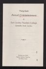 Program for the Thirty-Sixth Annual Commencement of East Carolina Teachers College